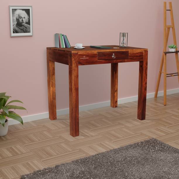 PLATINUM WOOD DECOR Sheesham Wood Honey Study Table for Home/Office/Work from Home, Easy To Assemble Solid Wood Study Table