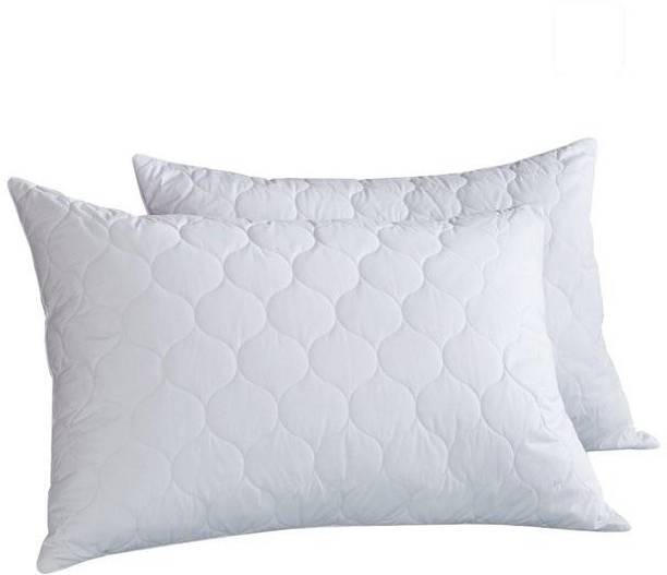 LA VERNE QUILTED माइक्रोफाइबर ठोस सोने वाली तकिया 2 का पैक