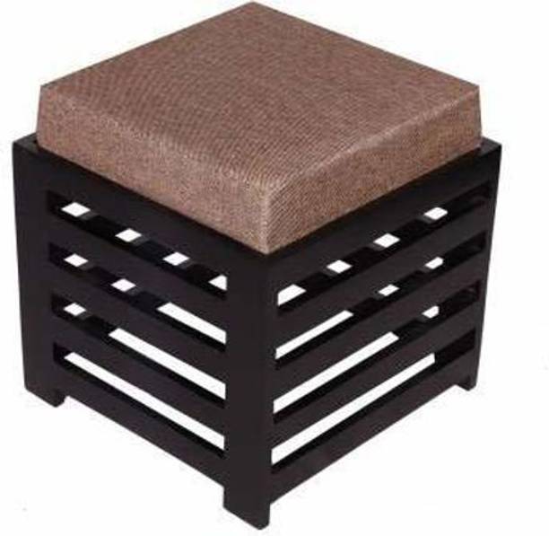 ANB Enterprises Wooden stool with cushion for sitting stool Antique wood square shape stool Living & Bedroom Stool