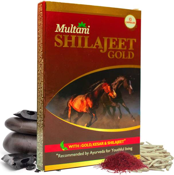 Multani Shilajeet Gold Capsule | For Youthful Living, Stamina & Endurance - 10 Capsule