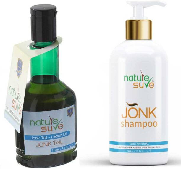 Nature Sure Combo Jonk Oil (110ml) & Jonk Shampoo Hair Cleanser for Men & Women (300ml)