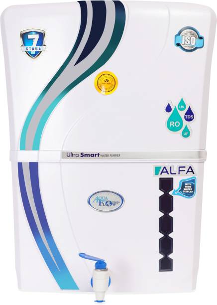 Aqua Flow Enterprises ALFA Ultra Smart (MIneral) 12 L RO + UV + UF + TDS Control + UV in Tank Water Purifier
