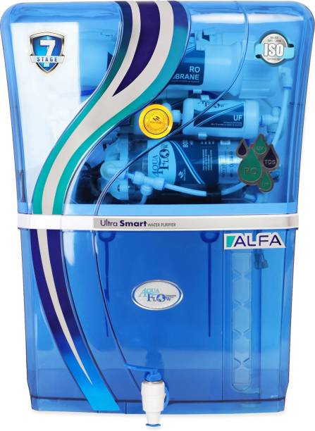 Aqua Flow Enterprises ALFA Ultra Smart (MIneral) 12 L RO + UV + UF + TDS Control + UV in Tank Water Purifier
