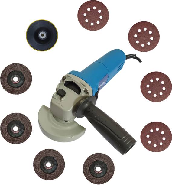 DUMDAAR Electric Grinder Machine 1pc Backing pad 4pc Sand paper and 5pc Flap Angle Grinder