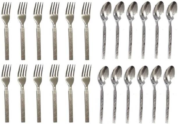 mega star Stainless Steel Mix Cutlery Set/Table Ware Cutlery/Dinner Cutlery/Spoon & Forks Stainless Steel Cutlery Set
