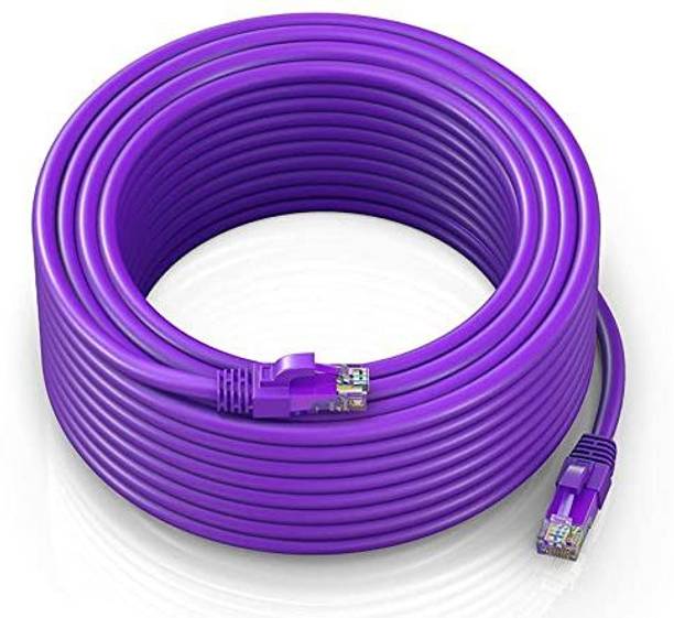 Tech-X LAN Cable 5 m Cat6A RJ45 Lan Wire Patch Cord Faster Than Cat6/Cat5e/Cat5 Cable Purple(5 Meter)