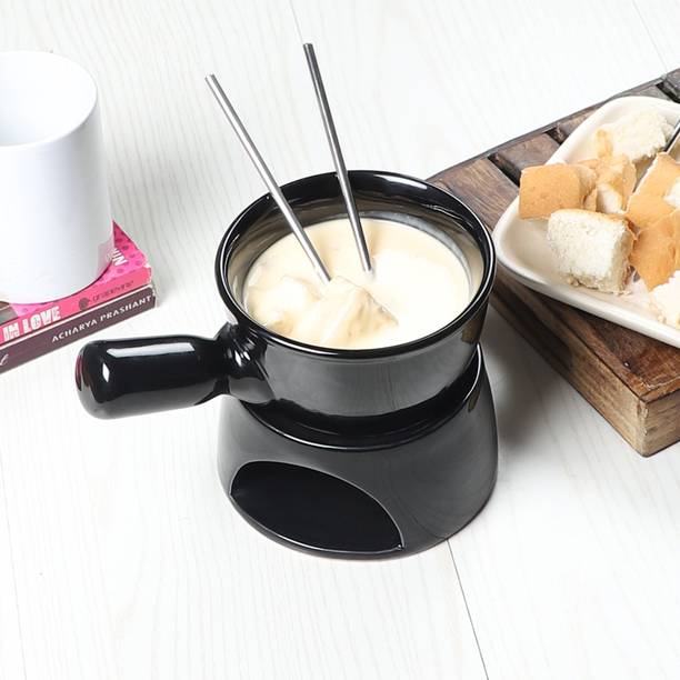 Amaya Decors Ceramic, Steel Fondue Set