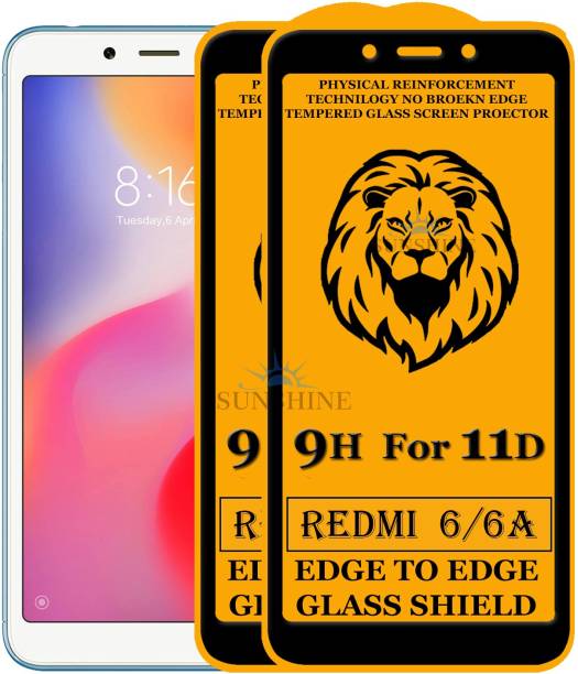 SUNSHINE Tempered Glass Guard for Edge to Edge Tempered Glass For - REDMI 6