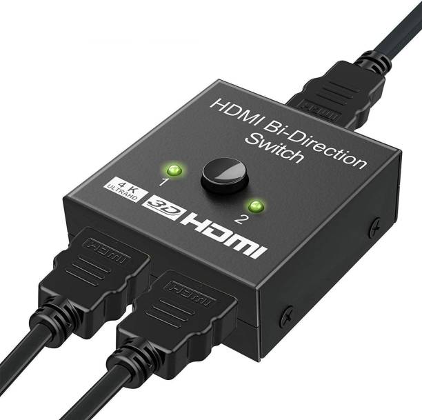 coolcold HDMI Switch Splitter, 2 in 1 Out or 1 in 2 Out Splitter Support 4k 2k HD 1080P Media Streaming Device