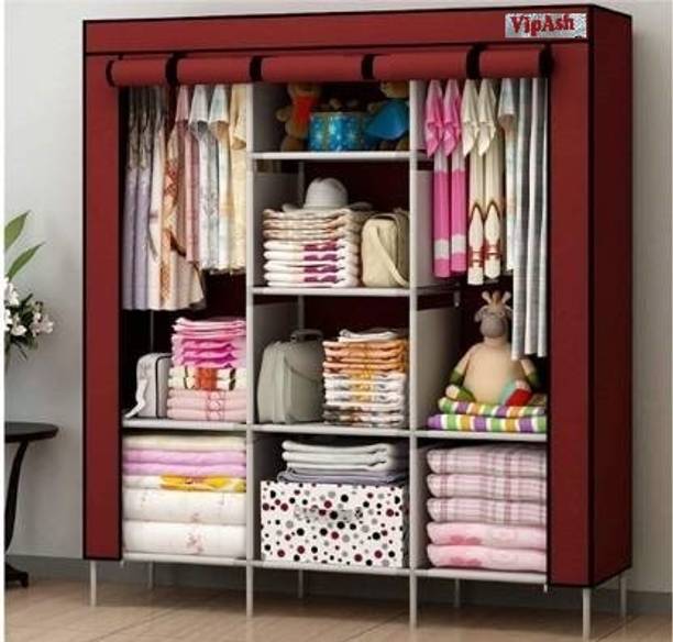 vipash A1 Supreme 8 shelves cabinet wardrobe color-marron (do it yourself) Carbon Steel Collapsible Wardrobe