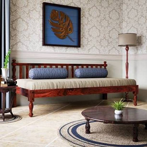 VARSHA FURNITURE Solid Wood Diwan | Sheesham Stuff |Material- Solid Sheesham Wood | Sofa 3 Seater Solid Wood Diwan