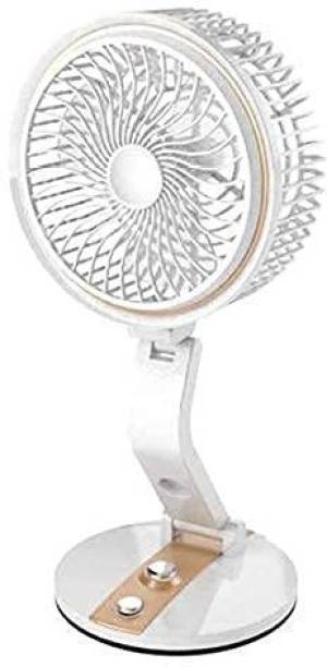 ZONOXO Folding Rechargeable Fan With Powerful 21SMD LED Light And Battery Operated 0.5 mm Ultra High Speed 3 Blade Tower Fan