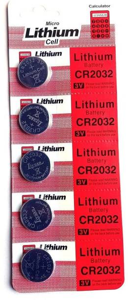 SRMG Micro Lithium CR2032 Coin 3v Battery use Computer bike Battery(Pack of 5) 110 Ah Battery for Bike