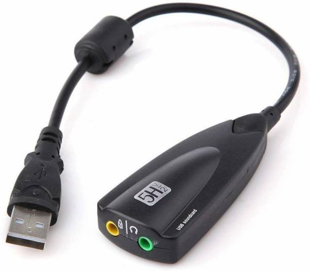 H-its Kabel 7.1 Channel 5Hv2 USB Sound Card Adapter with Mic, USB to Sound USB Internal Sound Card