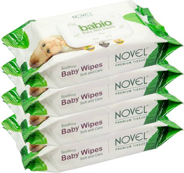 NOVEL Baby Wipes 80 Sheets pack of 4/with Lid