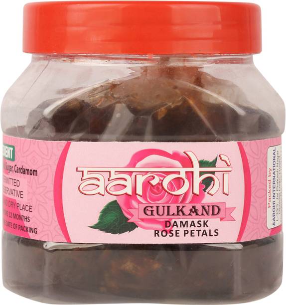 Aarohi Natural Organic Gulkand Prepared Using Damask Rose Enhanced with Cardamon