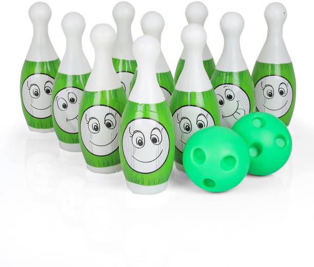 Skstore Bowling Game for Kids 10 Pin 2 Balls Bowling Set for Kids Game Indoor Outdoor Sports Bowling Set