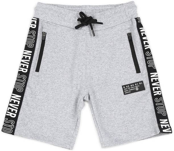 SHARKTRIBE Short For Boys Casual Printed Cotton Blend