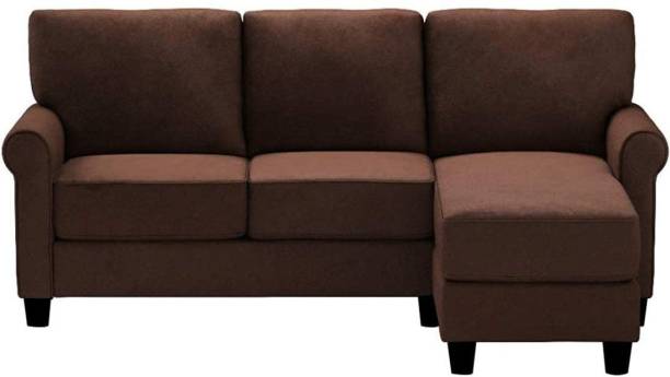 gnanitha Fabric 3 + 1 BROWN Sofa Set