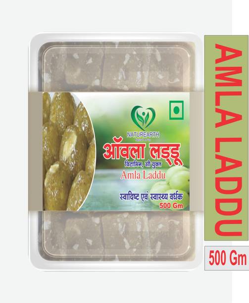 NaturEarth 100% Natural Amla Laddu ( 500 Gm ) Freshly Made Low in Sugar Box