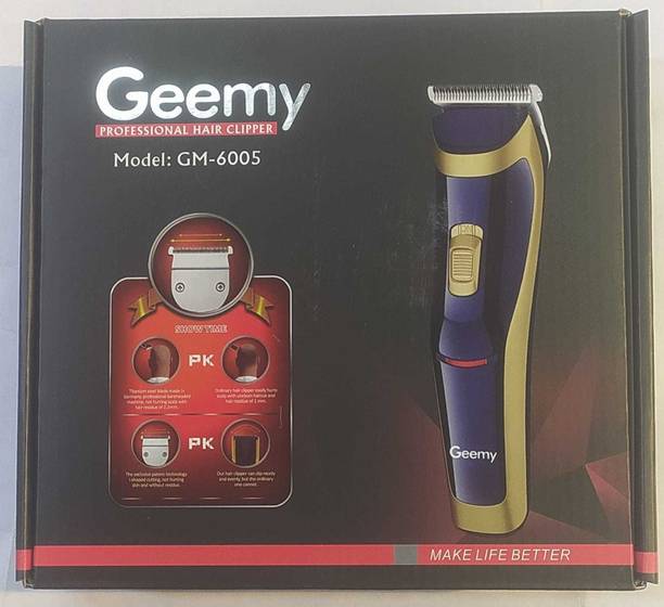 Geemy GM 6005 Trimmer 60 min Runtime 36912 Length Settings