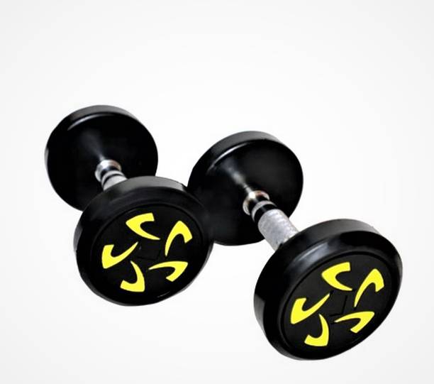 YMD Star Bouncer Dumbbell, Pair of 5 Kg Rubber Coated Bouncer Dumbbells 5kgx2pcs Fixed Weight Dumbbell