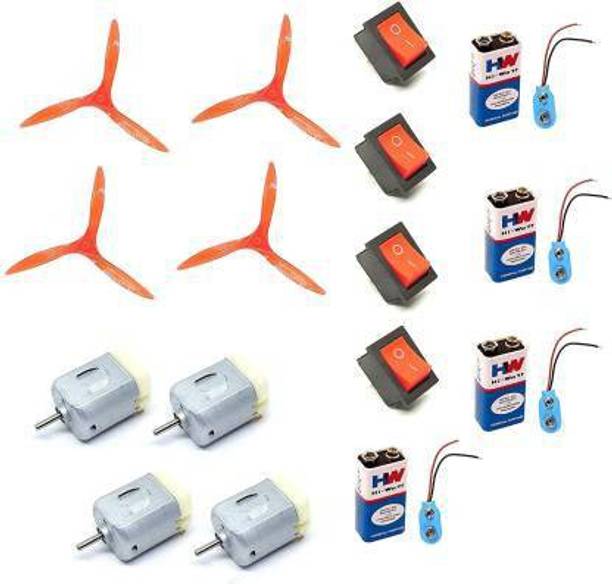 AQBP 2Pcs 6V - 12V DC Toy Hobby DC Motor Educational Electronic Hobby Kit