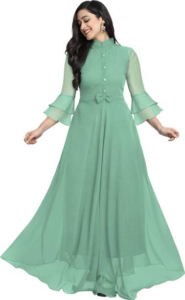Georgette Stitched Anarkali Gown