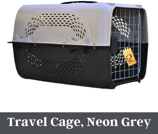 Foodie Puppies House for Dogs, Puppies & Small Animals Grey, Black Basket Pet Carrier
