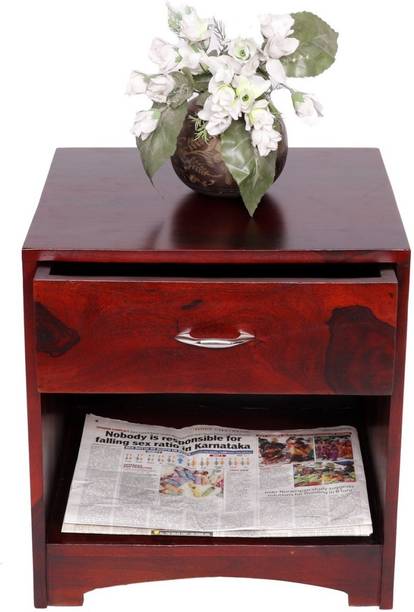 HDWOOD Solid Sheesham Wood Multipurpose Bed Side/End Table With Drawers Storage. Solid Wood Bedside Table