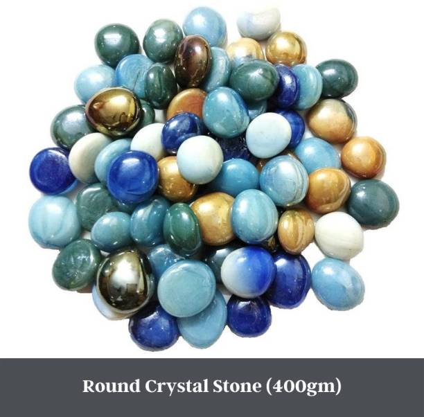Pot Patio Multicolored Glossy Marbles for Vase Fillers, Party Table Scatter, Aquarium Polished Oval, Round Marble Pebbles