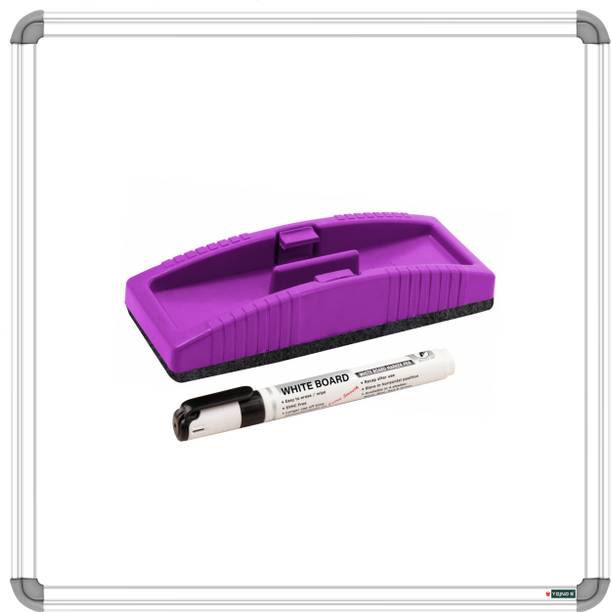 yajnas non magnetic 2x2 ft double side writing white board chalk board combo 3 items whiteboards duster combos