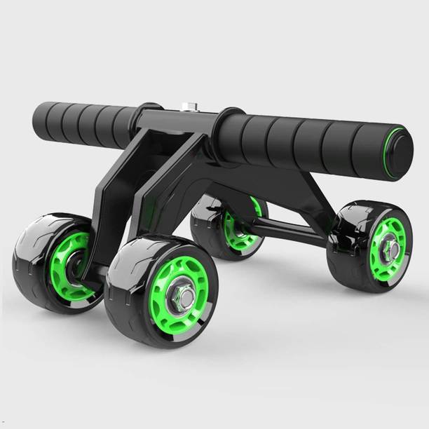 Shopeleven Ab Four Roller Exercise Wheel with Knee Mat for Stomach Exercise Training Ab Exerciser