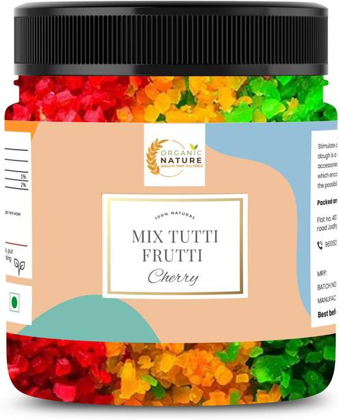 ORGANIC NATURE Mix Tutti Frutti Multi Colour cherry|Tutti Fruity Fresh Cherries for Cakes Topping
