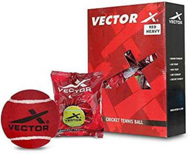 VECTOR X Cricket Tennis Ball HEAVY RED (Pack Of 6) Tennis Ball