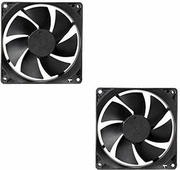 ERHIndia 2 Pcs DC 12V Cooling Fan for PC Case 12V DC Cooling Fan Cabinet