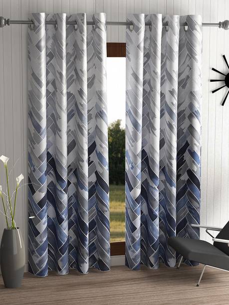 Home Sizzler 153 cm (5 ft) Polyester Semi Transparent Window Curtain (Pack Of 2)