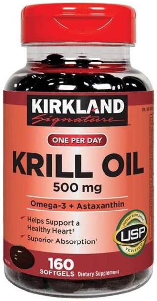 KIRKLAND Signature Krill Oil 500 Milligram 160 Softgels