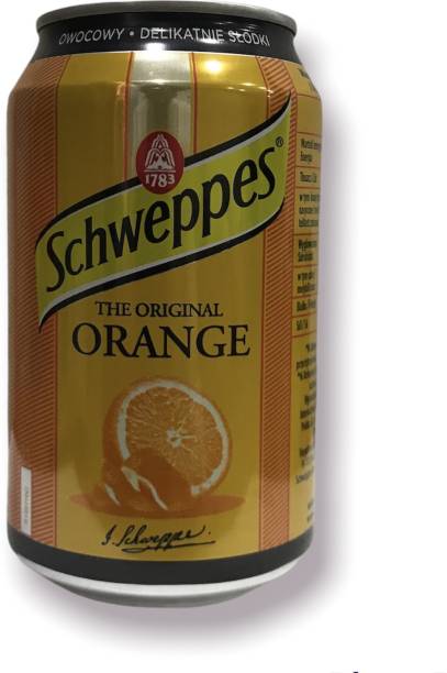 Schweppes Orange Flavored Drink 330ml (Pack of 6 Cans) Use For Mixing Can