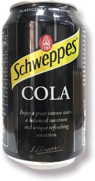 Schweppes Cola Flavored Drink 330ml For Mixing Purpose (Pack of 6 Cans)Product Germany Can
