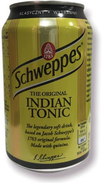 Schweppes Tonic Water 330ml For Cocktail & Mocktail (Pack of 6 Cans) Germany Product Can