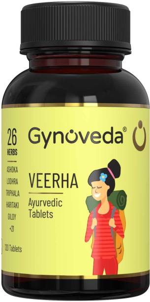 Gynoveda Heavy period flow Clotting Period Pain Cramps Prolong Period.Veera Ayurvedic pills. 1 month pack. Natural healthy periods spotting