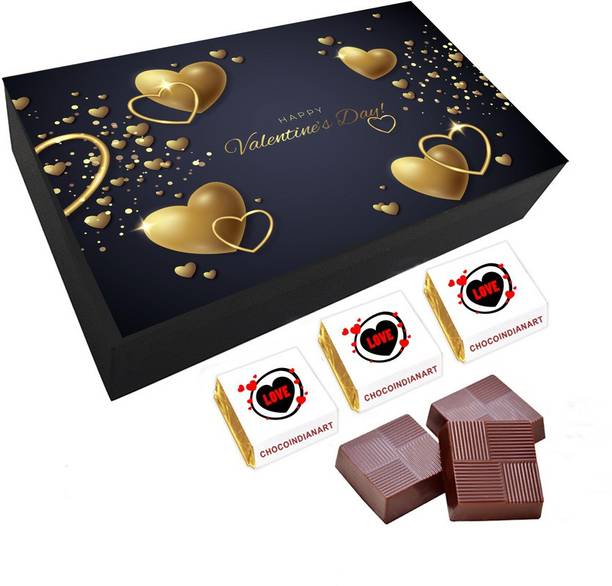 CHOCOINDIANART Atrractive Happy Valentine's Day, 06pcs Delicious Chocolate Gift, Truffles