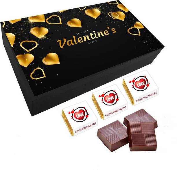 CHOCOINDIANART Superior Happy Valentine's Day, 06pcs Delicious Chocolate Gift, Truffles