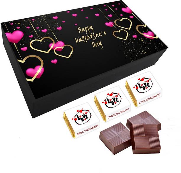 CHOCOINDIANART Very Lovely Happy Valentine's Day, 06pcs Delicious Chocolate Gift, Truffles