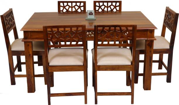 Cherry Wood Rosewood (Sheesham) Solid Wood 6 Seater Dining Set