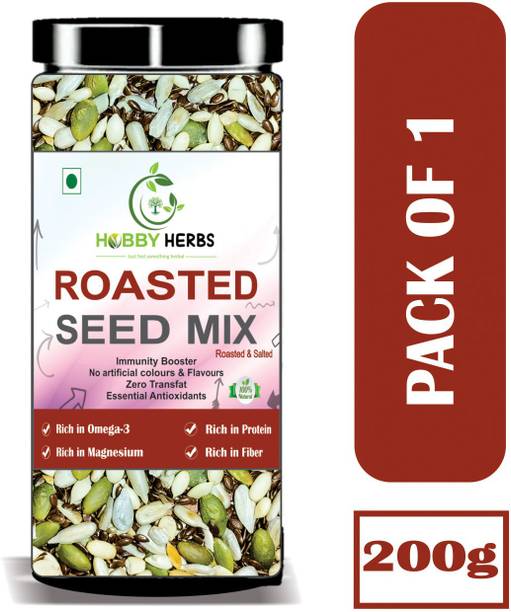 Hobby Herbs Roasted Seed Mix |Breakfast Seed Mix | Rich in Protein Mixed Seeds