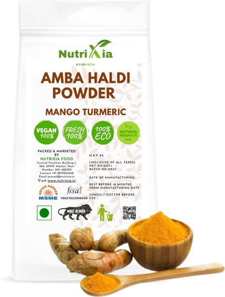 Nutrixia food AMBA HALDI POWDER- KASTURI HALDI - CURCUMA AMADA - Mango Ginger, Mango Turmeric
