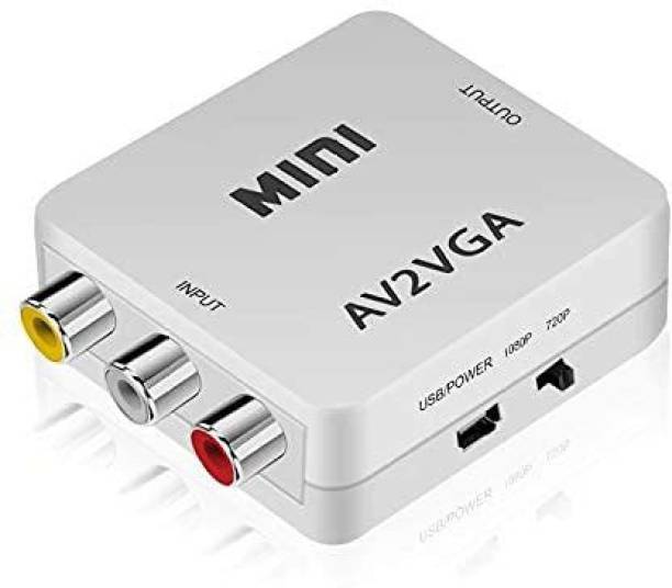 RAREGEAR  TV-out Cable Mini AV2VGA to Video Converter,Composite, TV Set-Top Box Audio Video Converter