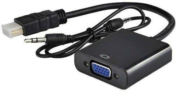 Shyama  TV-out Cable HDMI to Vga with 3.5 mm Audio, Gold-Plated HDMI to VGA Adapter
